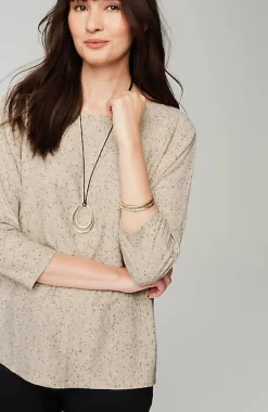 J.Jill Wearever Marled Seamed Top | Jjill-Women Tops & Tees