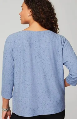 J.Jill Wearever Marled Seamed Top | Jjill-Women Tops & Tees