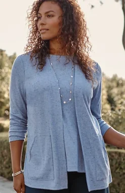 J.Jill Wearever Open-Front Marled Jacket | Jjill-Women Jackets & Coats