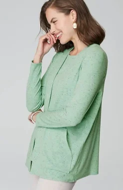 J.Jill Wearever Open-Front Marled Jacket | Jjill-Women Jackets & Coats