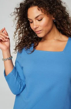 J.Jill Wearever Ottoman Square-Neck Top | Jjill-Women Tops & Tees