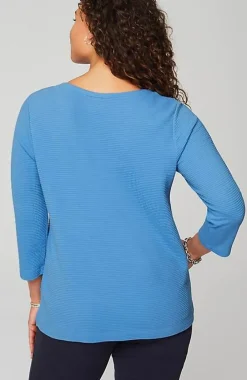 J.Jill Wearever Ottoman Square-Neck Top | Jjill-Women Tops & Tees