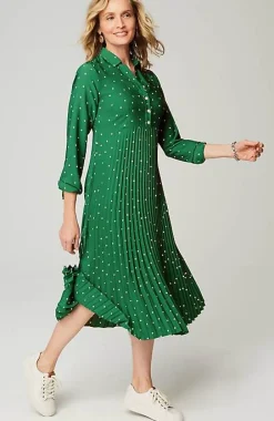 J.Jill Wearever Pleated Midi Shirtdress | Jjill-Women Dresses