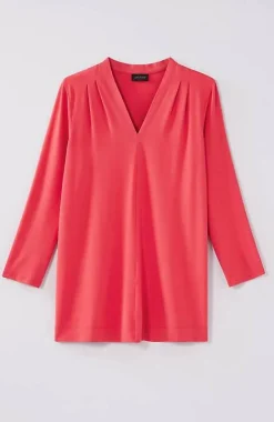 J.Jill Wearever Pleated V-Neck Top | Jjill-Women Tops & Tees