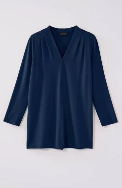 J.Jill Wearever Pleated V-Neck Top | Jjill-Women Tops & Tees