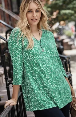 J.Jill Wearever Shirred A-Line Tunic | Jjill-Women Tops & Tees