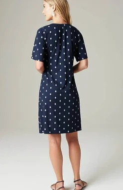 J.Jill Wearever Shirred-Neckline Flutter-Sleeve Dress | Jjill-Women Dresses