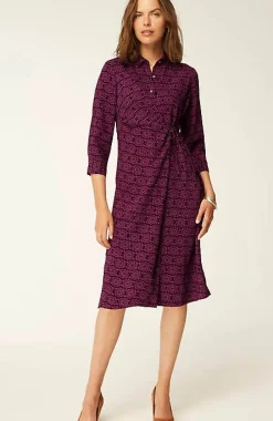 J.Jill Wearever Shirred Tie-Front Dress | Jjill-Women Dresses