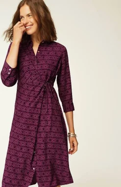 J.Jill Wearever Shirred Tie-Front Dress | Jjill-Women Dresses