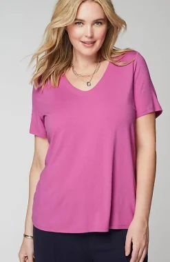 J.Jill Wearever Soft-V-Neck Tee | Jjill-Women Tops & Tees