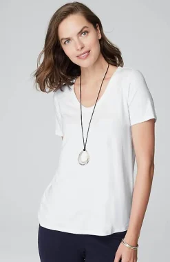 J.Jill Wearever Soft-V-Neck Tee | Jjill-Women Tops & Tees