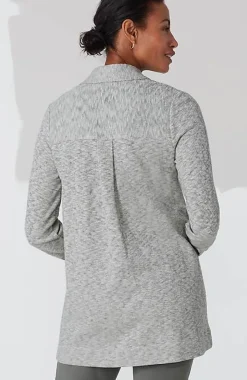J.Jill Wearever Textured Button-Front Tunic | Jjill-Women Tops & Tees