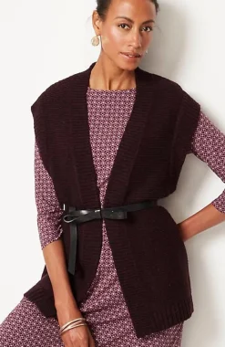 J.Jill Wearever Textured Open-Front Sweater-Vest | Jjill-Women Sweaters