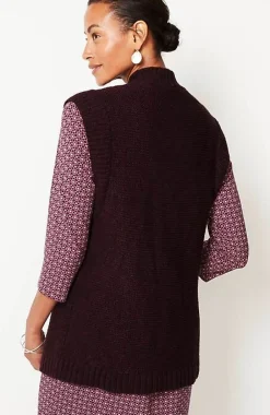 J.Jill Wearever Textured Open-Front Sweater-Vest | Jjill-Women Sweaters