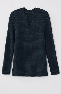J.Jill Wearever Textured Split-Neck Sweater | Jjill-Women Sweaters