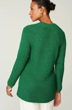 J.Jill Wearever Textured Split-Neck Sweater | Jjill-Women Sweaters