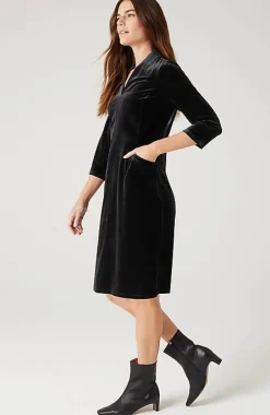 J.Jill Wearever Velvet-Knit Dress | Jjill-Women Dresses