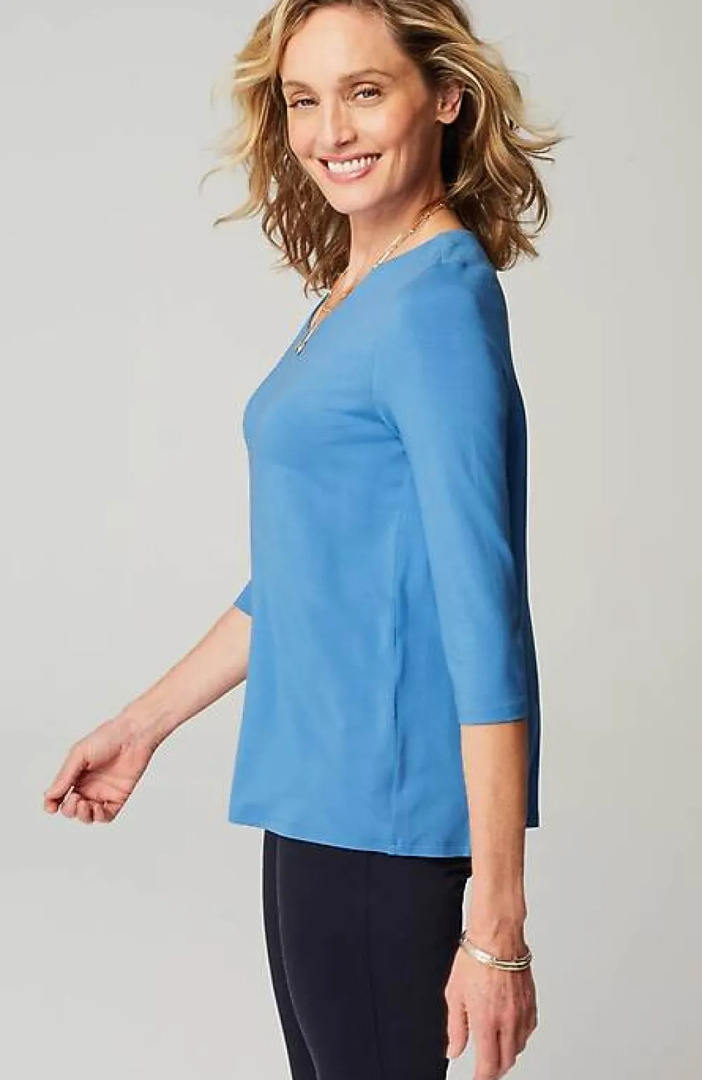 J.Jill Wearever V-Neck Ballet-Sleeve Top | Jjill-Women Tops & Tees