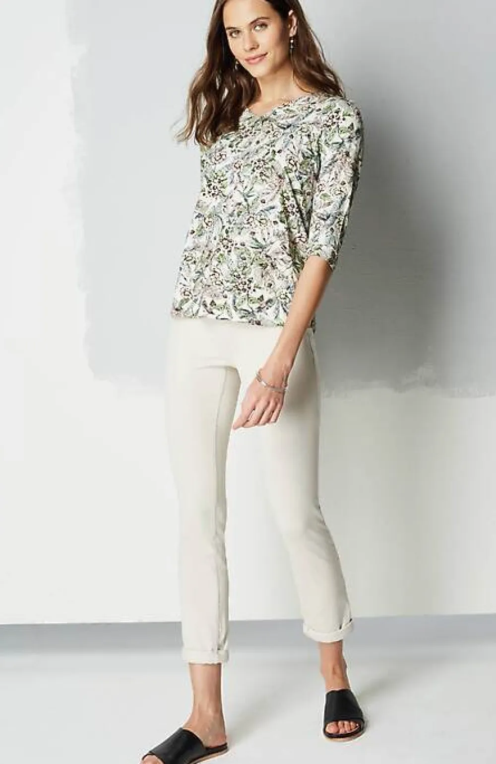 J.Jill Wearever V-Neck Ballet-Sleeve Top | Jjill-Women Tops & Tees