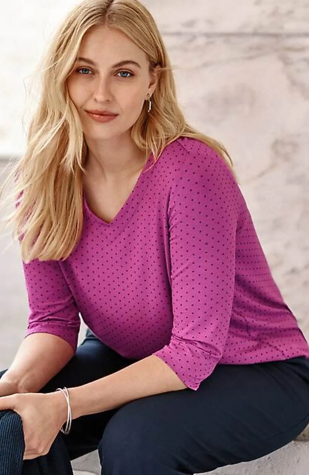 J.Jill Wearever V-Neck Ballet-Sleeve Top | Jjill-Women Tops & Tees