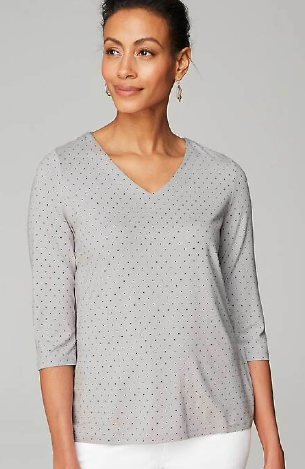 J.Jill Wearever V-Neck Ballet-Sleeve Top | Jjill-Women Tops & Tees