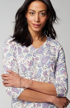 J.Jill Wearever V-Neck Ballet-Sleeve Top | Jjill-Women Tops & Tees