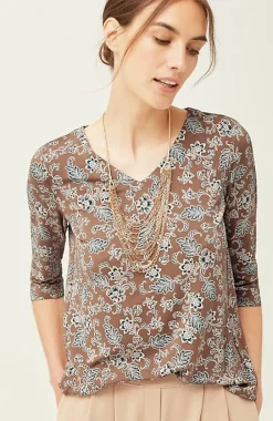 J.Jill Wearever V-Neck Ballet-Sleeve Top | Jjill-Women Tops & Tees