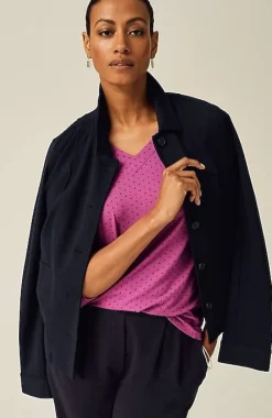 J.Jill Wearever V-Neck Ballet-Sleeve Top | Jjill-Women Tops & Tees