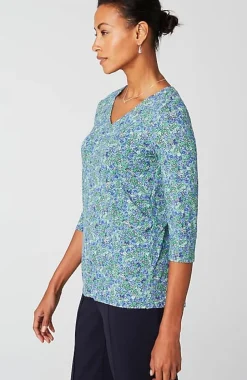 J.Jill Wearever V-Neck Ballet-Sleeve Top | Jjill-Women Tops & Tees