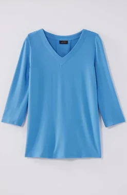 J.Jill Wearever V-Neck Ballet-Sleeve Top | Jjill-Women Tops & Tees