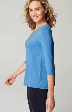 J.Jill Wearever V-Neck Ballet-Sleeve Top | Jjill-Women Tops & Tees