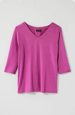 J.Jill Wearever V-Neck Ballet-Sleeve Top | Jjill-Women Tops & Tees