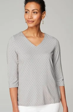J.Jill Wearever V-Neck Ballet-Sleeve Top | Jjill-Women Tops & Tees