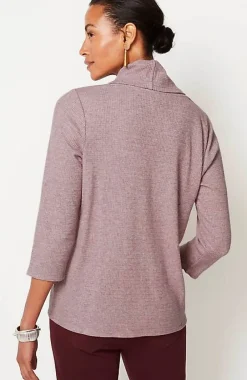 J.Jill Wearever Waffle-Textured Cowl-Neck Top | Jjill-Women Tops & Tees