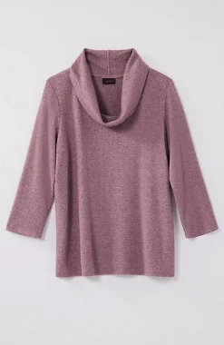 J.Jill Wearever Waffle-Textured Cowl-Neck Top | Jjill-Women Tops & Tees