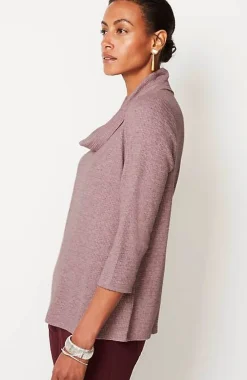 J.Jill Wearever Waffle-Textured Cowl-Neck Top | Jjill-Women Tops & Tees