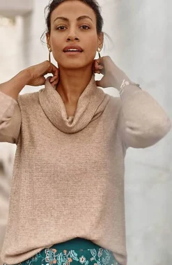 J.Jill Wearever Waffle-Textured Cowl-Neck Top | Jjill-Women Tops & Tees