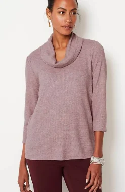 J.Jill Wearever Waffle-Textured Cowl-Neck Top | Jjill-Women Tops & Tees