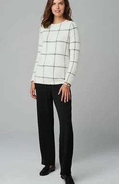 J.Jill Wearever Windowpane Removable-Snood Sweater | Jjill-Women Sweaters