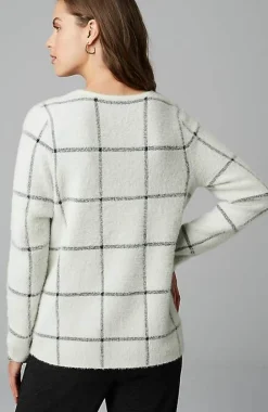 J.Jill Wearever Windowpane Removable-Snood Sweater | Jjill-Women Sweaters