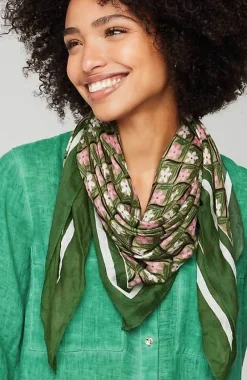 J.Jill Wildflower Square Scarf | Jjill-Women Ponchos, Ruanas & Scarves