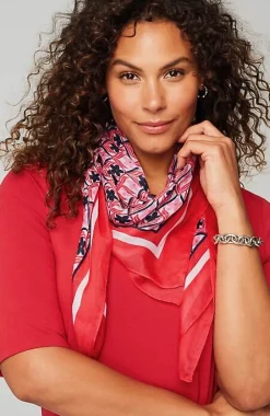 J.Jill Wildflower Square Scarf | Jjill-Women Ponchos, Ruanas & Scarves